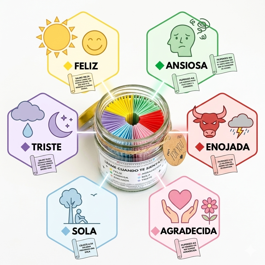 Frasco de Versículos Caja Personalizada