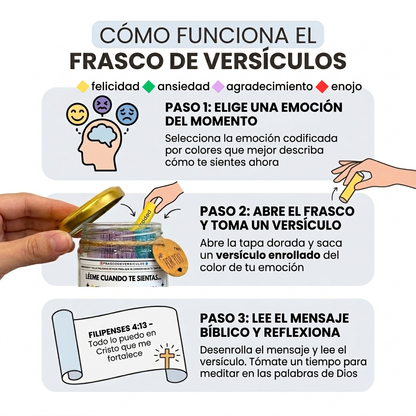 Frasco de Versículos Caja Personalizada